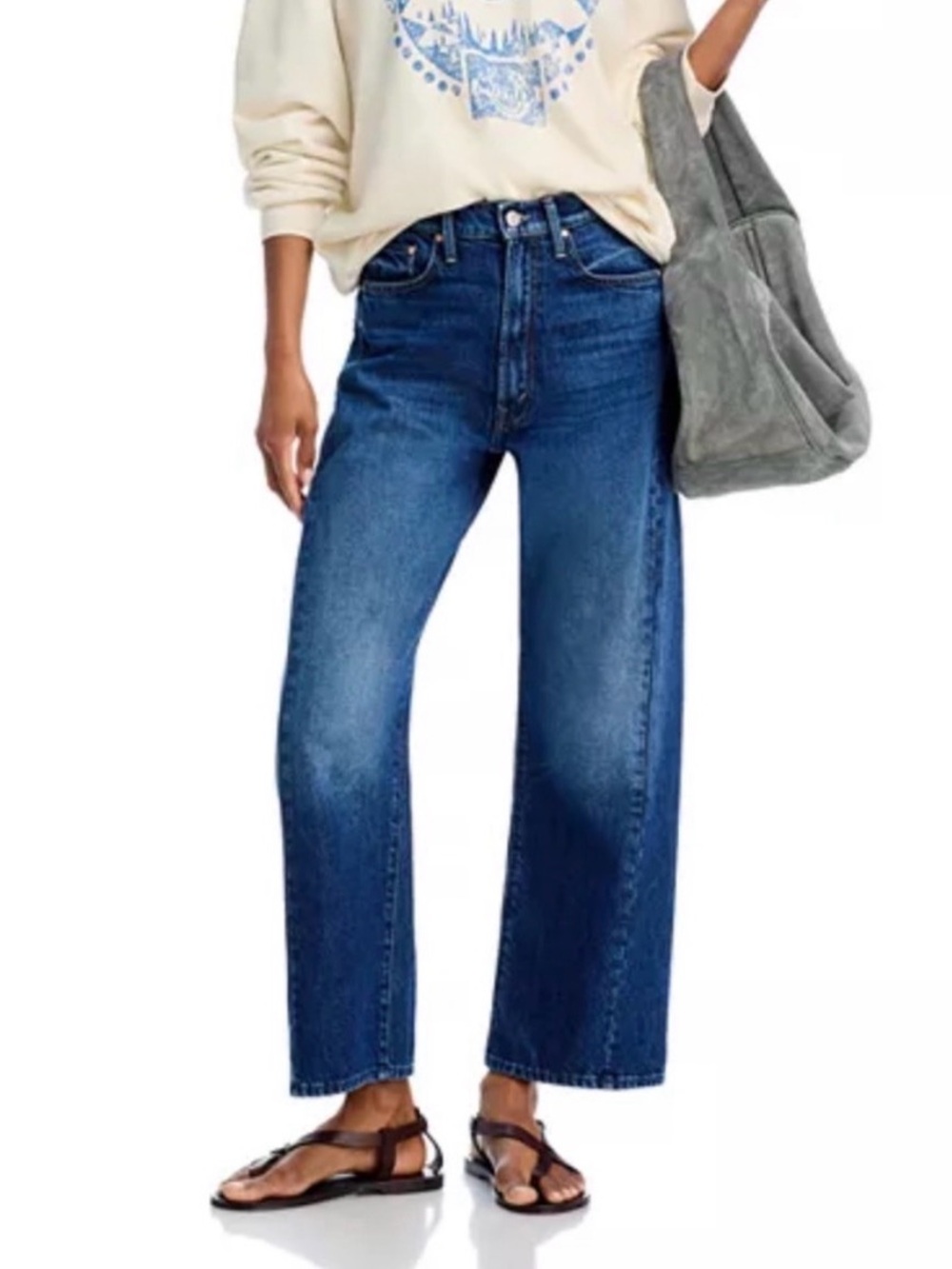 MOTHER Superior The Half-Pipe Ankle Barrel Jeans Did You Bring Me Anything? 28